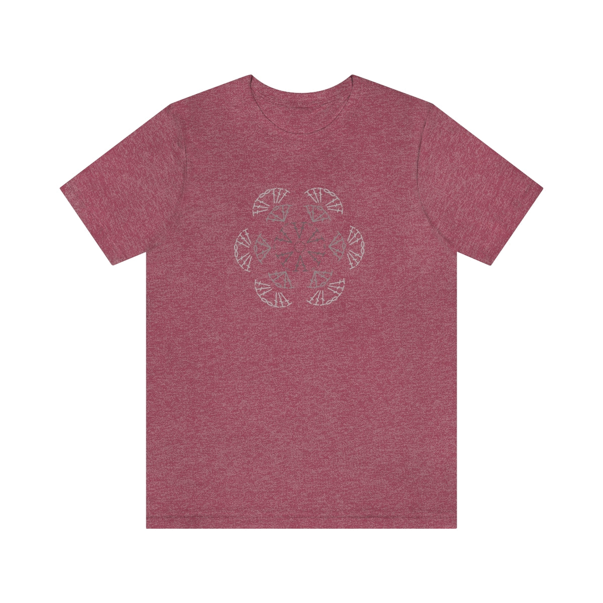 Hexie Flower Crochet Pattern T-Shirt Unisex Jersey Short Sleeve Tee